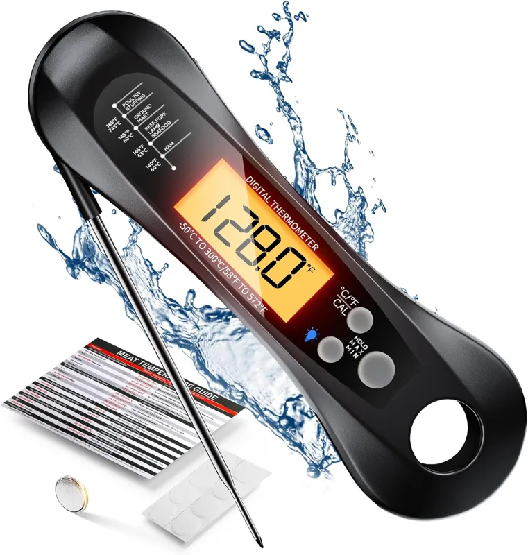 Digital Thermometer Probe - Digital Meat Thermometer Waterproof IP67 with