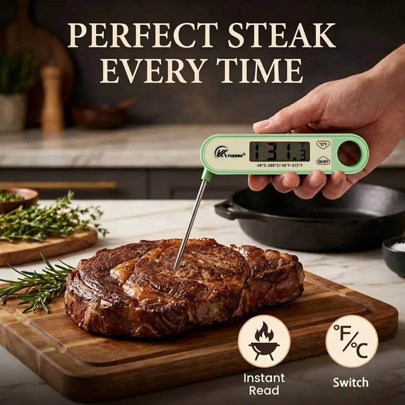 Digital Thermometer Probe - Digital Folding Food Thermometer 180° Rotating