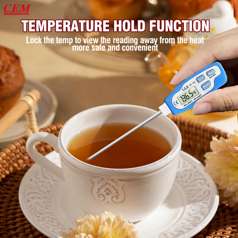 Digital Thermometer Probe - CEM Meat Thermometer Digital, Instant Read