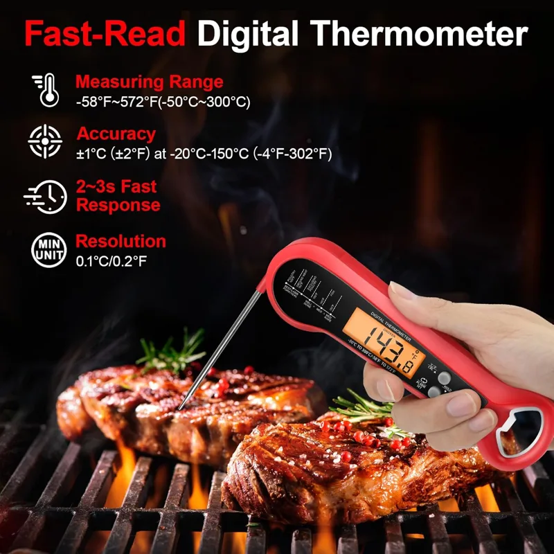 Digital Thermometer Probe - Professional Digital Meat Thermometer Waterproof with