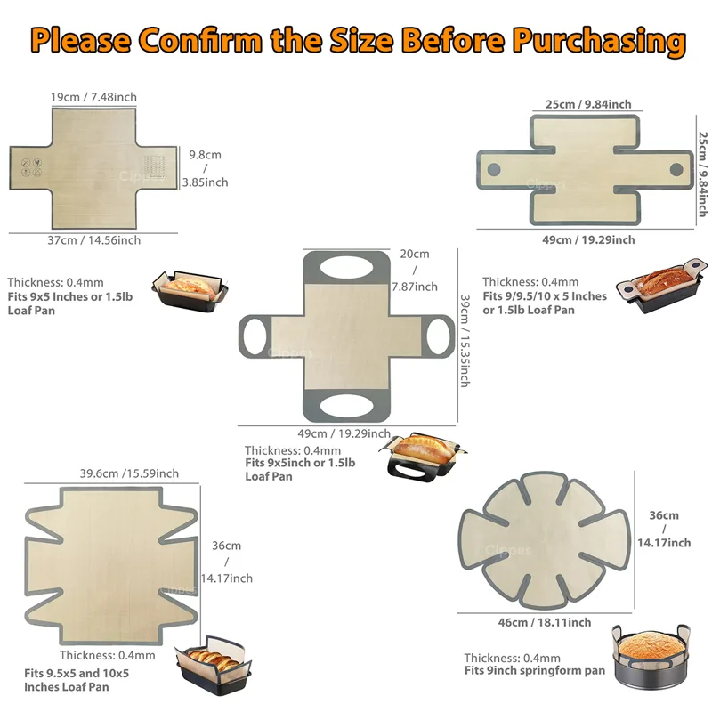 Silicone Bread Loaf Pan Liners - đánh giá và giá Heat Resistant Mat