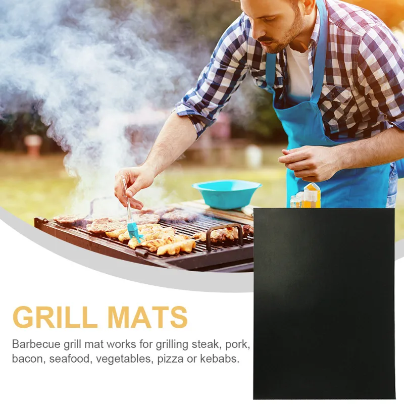 3Pcs Grill Mat Non-Stick Food  - đánh giá và giá Heat Resistant Mat